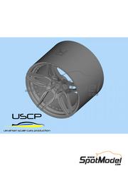 USCP: Set de llantas y neum�ticos escala 1/24 - ADV05 MV2 CS 19 pulgadas - piezas impresas en 3D y piezas de goma - 4 unidades