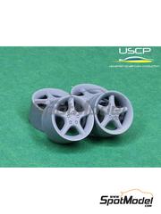 USCP: Rims and tyres set 1/24 scale - BMW styling 18 17 inches - 3D printed parts and rubber parts - 4 units