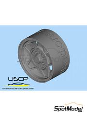 USCP: Rims and tyres set 1/24 scale - Cromodora Star 14 inch - 3D printed parts and rubber parts - 4 units