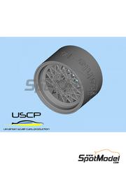 USCP: Rims and tyres set 1/24 scale - BBS Mahle 4 bolt 14 inches - 3D printed parts and rubber parts - 4 units image