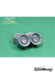 USCP: Rims and tyres set 1/24 scale - Rotiform LHR 18 inches - 3D printed parts and rubber parts - 4 units