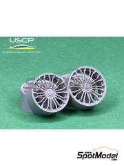 USCP: Rims and tyres set 1/24 scale - Porsche 918 Spyder OEM 20/21 inch - 3D printed parts and rubber parts - 2 + 2 units