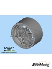 USCP: Rims 1/24 scale - JBW D1 10 inches - 3D printed parts - for Hasegawa references 20694, 21154, HC54,  HC-54, 21157 and HC57 - 4 units