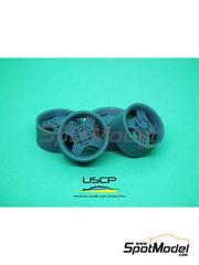 USCP: Rims 1/24 scale - Cromodora CD30 13 inches - 3D printed parts - for Hasegawa references 20694, 21154, HC54,  HC-54, 21157 and HC57 - 4 units