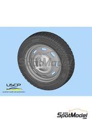 USCP: Set de llantas y neumticos escala 1/24 - Alpine A110 - Llantas 15 pulgadas - piezas impresas en 3D y manual de instrucciones - para las referencias de Tamiya TAM24185, TAM24278 y TAM89676 - 4 unidades