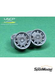 USCP: Rims and tyres set 1/24 scale - Mugen CF-48 15 inch - 3D printed parts and rubber parts - 4 units image