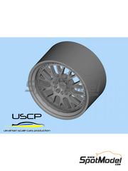 USCP: Rims and tyres set 1/24 scale - CCW Classic Rims 18 inch - 3D printed parts and rubber parts - 4 units image