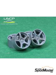 USCP: Rims and tyres set 1/24 scale - Cosmis VCP 18 inches - 3D printed parts and rubber parts - 4 units