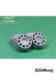 USCP: Rims and tyres set 1/24 scale - OZ Racing WRC 15inches gravel - 3D printed parts and rubber parts - for Tamiya reference TAM24285 - 4 units