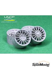 USCP: Rims and tyres set 1/24 scale - ATS Streetrallye 17 inches - 3D printed parts and rubber parts - 4 units