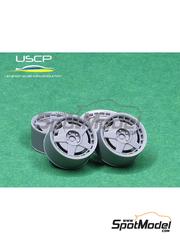 USCP: Rims and tyres set 1/24 scale - Speedline 15 inches for Audi S1 Sport Quattro - 3D printed parts and rubber parts - for Tamiya references TAM24031 and TAM24036 - 4 units