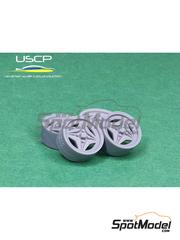 USCP: Rims and tyres set 1/24 scale - R.S. Watanabe Stellar Quattro 14 inches - 3D printed parts and rubber parts - 4 units image