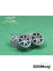 USCP: Rims and tyres set 1/24 scale - Inovit Redline 18 inches - 3D printed parts and rubber parts - 4 units image