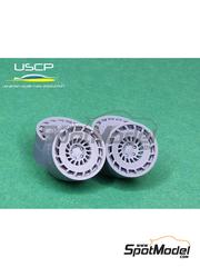 USCP: Rims and tyres set 1/24 scale - Rotiform CCV 19 inches - 3D printed parts and rubber parts - 4 units