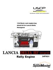 USCP: Engine 1/24 scale - Lancia Delta HF Integrale Rally - resin parts - for Hasegawa references 20289, 20343, 25005, CR-5, 20433, 25013, CR-13, 20457, 20507, 20548, 20573, 20601, 20648, 20685, 20710, 25015, CR-15, 25208 and HACR08