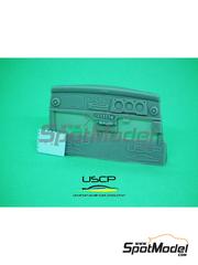USCP: Salpicadero escala 1/24 - Mini MPI sin A/C volante a la derecha - piezas de resina y calcas de agua - para las referencias de Hasegawa 20671, 20694, 20721, 20765, 21154, HC54,  HC-54, 21157 y HC57 - 1 unidades