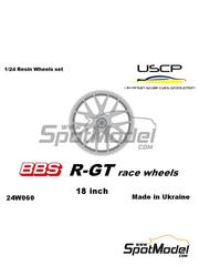 USCP: Rims 1/24 scale - BBS R-GT 18 inches - resin parts - 4 units