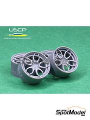 USCP: Rims and tyres set 1/24 scale - Prior Design PD3 Forged 21 inch - 3D printed parts and rubber parts - 4 units