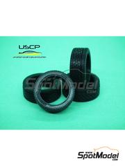 USCP: Tyre set 1/24 scale - Yokohama 13 inch Normal Profile - rubber parts - 4 units