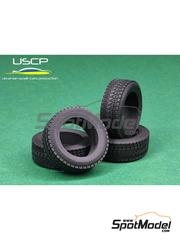 USCP: Neumticos escala 1/24 - Neumticos de 15 pulgadas para rally de tierra - piezas de goma - 4 unidades