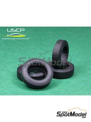 USCP: Tyre set 1/24 scale - Dunlop Racing Classic 16 inch - rubber parts - 4 units