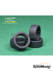 USCP: Tyre set 1/24 scale - Brigestone Potenza 17 inch Normal Profile - rubber parts - 4 units