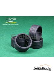 USCP: Tyre set 1/24 scale - Michelin Pilot Sport 20 inch Normal Profile - rubber parts - 4 units