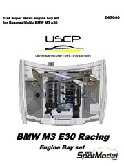 Ukrainian Scale Cars Production: Engine 1/24 scale - BMW MPower S14 M3 - resin parts - for Beemax Model Kits references B24007, Aoshima 098196, B24016 and B24019, or Nunu references PN24014, PN-24014, PN24017, PN-24017, PN24019 and PN-24019