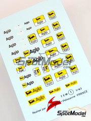 Virages: Logotypes 1/43 scale - Agip - water slide decals