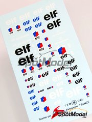 Virages: Logotypes 1/43 scale - ELF - water slide decals