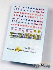 Virages: Logotypes 1/43 scale - Security logos and fire extinguishers  - water slide decals