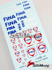 Virages: Logotypes 1/43 scale - Fina - water slide decals
