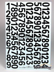 Virages: Decals 1/18 scale - Black numbers