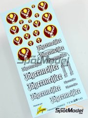 Décalcomanies Code Binaire Camouflé INTERDECAL - Argent, 130x60mm - Échelle 1/43 Et 1/24