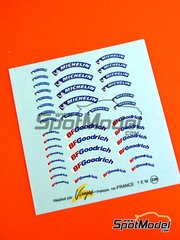 All Scale 1/24 1/18 1/43 1/10 1/20 1/12 BF Goodrich Model Kit Water Slide Decal 