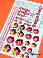 Virages: Logotypes 1/24 scale - Belga - water slide decals image