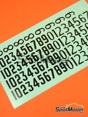 Virages: Decals 1/24 scale - Black numbers