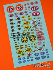 Virages: Logotypes 1/24 scale - STP, Empi, Pennzoil, Simpson - water slide decals image