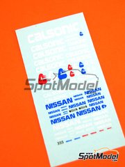 Virages: Logotypes 1/24 scale - Nissan Calsonic - water slide decals image