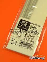 Wave Corporation: Material - Plastic pipe grey 3mm x 2,2 mm x 257mm - 5 units image