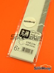 Wave Corporation: Material - Plastic circular stick grey 2 mm x 250 mm - 6 units image