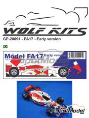 Wolf Kits: Car scale model kit 1/20 scale - Footwork Hart FA17 sponsored by Philips, Termidor #16, 17 - Ricardo Rosset (BR), Jos Verstappen (NL) - Early season, Formula 1 World Championship 1996 - photo-etched parts, resin parts, rubber parts, water slide decals, white metal parts, other materials and assembly instructions