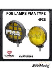 Yamamoto Model Parts: Lights 1/24 scale - Fog Lamps PIAA type - 3D printed parts - 4 units
