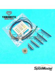 Yamamoto Model Parts: Cinturones escala 1/24 - Cinturones competicin 4 puntos Azul y Verde - piezas impresas en 3D, calcas de agua y otros materiales