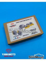Yamamoto Model Parts: Brakes 1/24 scale - Nissan 240Z Custom - 3D printed parts and water slide decals - for Tamiya references TAM24360 and TAM24367 - 2 + 2 units image