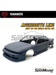 Yamamoto Model Parts: Transkit 1/24 scale - Nissan Silvia S13 Aggresive Line - 3D printed parts and assembly instructions - for Tamiya reference TAM24078