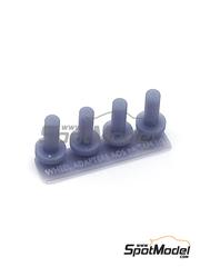 Yamamoto Model Parts: Detail 1/24 scale - Adapters for Aoshima rims to Tamiya/Beemax - 3D printed parts - 4 units