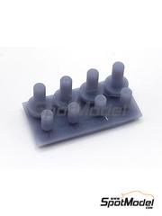 Yamamoto Model Parts: Detail 1/24 scale - Adapters for StreetBlisters rims to Tamiya/Beemax - 3D printed parts - 8 units