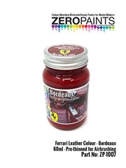 Zero Paints: Paint for airbrush - Ferrari leather colour Bordeaux - 1 x 60ml image
