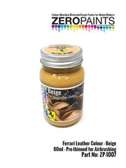 Zero Paints: Paint for airbrush - Ferrari leather colour beige - 1 x 60ml